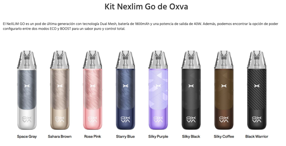 Nexlim GO 1800mah Oxva 2ml 40W - Ítem2