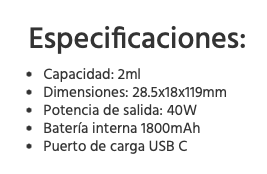 Nexlim GO 1800mah Oxva 2ml 40W - Ítem9