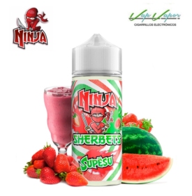 Supesu Ninja Sherbet 100ml(0mg) Strawberry and Watermelon Sorbet