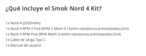 Nord 4 Kit Smok 2000mah 80W - Ítem7