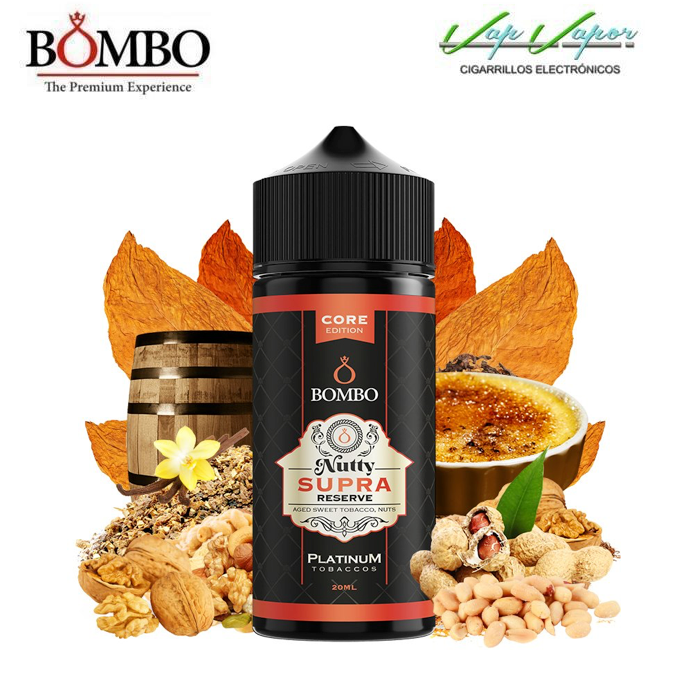 AROMA - Core Edition NUTTY SUPRA RESERVA 20ml (en botella de 120ml) Longfill Platinum Tobaccos by Bombo