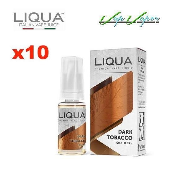 Pack 10 Liqua - Dark Tobacco (Tabaco Negro) 10ml 