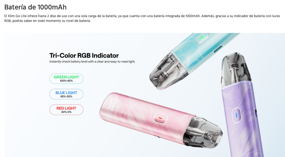 OFERTA!!! Xlim GO Lite 1000mah Oxva 30W 2ml - Ítem6