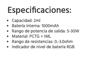 OFERTA!!! Xlim GO Lite 1000mah Oxva 30W 2ml - Ítem9