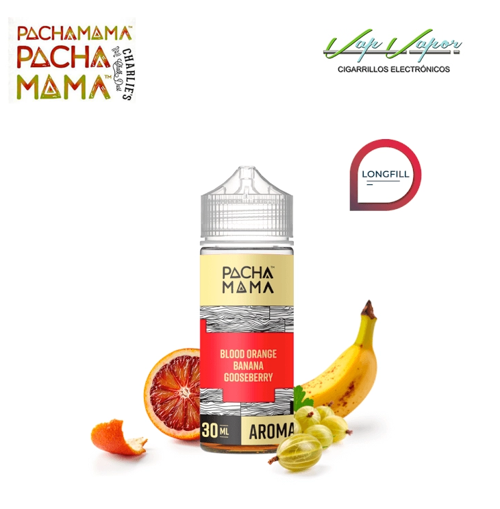 AROMA Blood Orange Banana Gooseberry 30ml Longfill (en botella de 120ml) Pachamama