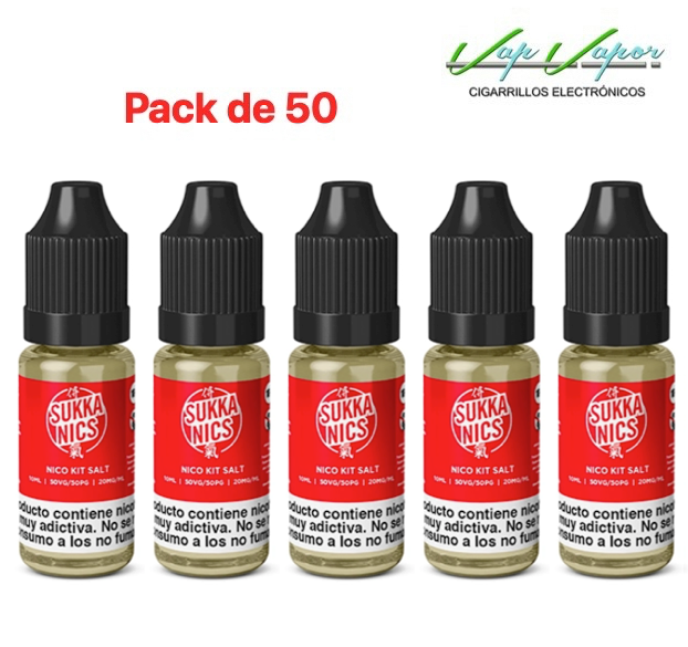 OFERTA!!! PACK DE 50 Nicokits SUKKA SALTS 10ml 50%VG 50%PG (20mg)