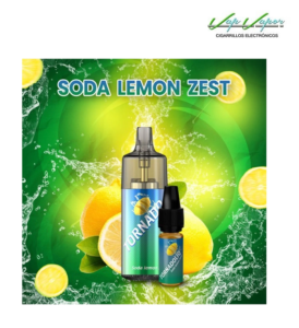 Disposable Pod Soda Lemon 10.000PUFFS TORNADO empty + Gift Eliquid 10ml (10mg/20mg) TPD Europe