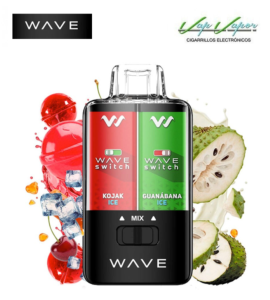 Pod desechable MIX 3 sabores - Kojac ICE / Guanabana ICE o MEZCLA 40.000 caladas (0mg) 16ml - 750mah Bud Vape Wave Switch