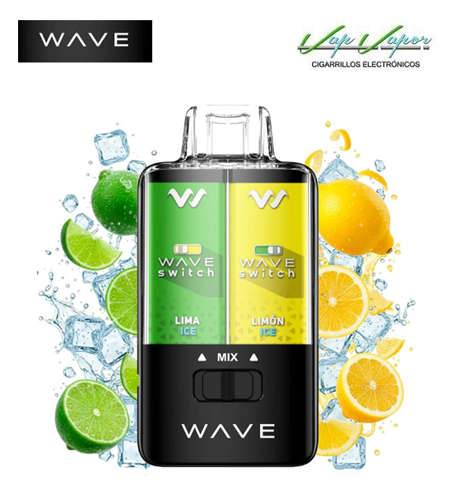 Pod desechable MIX 3 sabores - Lima ICE / Limón ICE o MEZCLA 40.000 caladas (0mg) 16ml - 750mah Bud Vape Wave Switch