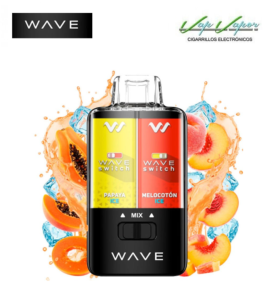 Pod desechable MIX 3 sabores - Melocoton ICE / Papaya ICE o MEZCLA 40.000 caladas (0mg) 16ml - 750mah Bud Vape Wave Switch