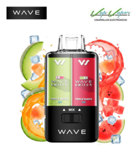 Pod desechable MIX 3 sabores - Triple Sandía ICE / Triple Melon ICE o MEZCLA 40.000 caladas (0mg) 16ml - 750mah Bud Vape Wave Switch