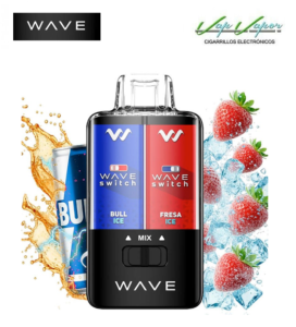 Pod desechable MIX 3 sabores - Bull ICE / Fresa ICE o MEZCLA 40.000 caladas (0mg) 16ml - 750mah Bud Vape Wave Switch
