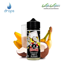 AROMA DROPS Poker Fruits Batido de Coco y Plátano 40ml (longfill botella 120ml)