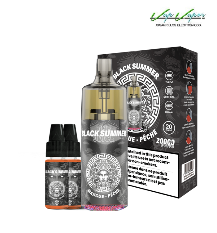 Pod Desechable BLACK SUMMER 20.000CALADAS MDS vacío 800mah + Líquido regalo 10ml (20mg) TPD Europa - Ítem2