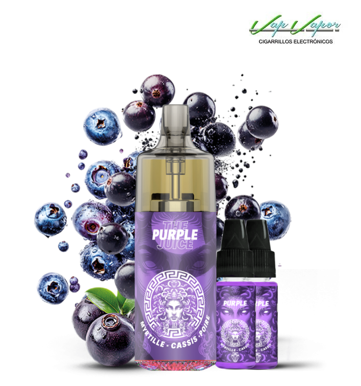 Pod Desechable PURPLE 20.000CALADAS MDS vacío 800mah + Líquido regalo 10ml (20mg) TPD Europa