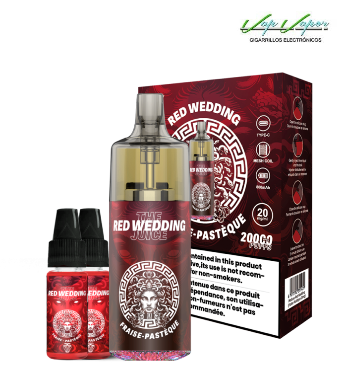 Pod Desechable RED WEDDING 20.000CALADAS MDS vacío 800mah + Líquido regalo 10ml (20mg) TPD Europa - Ítem2