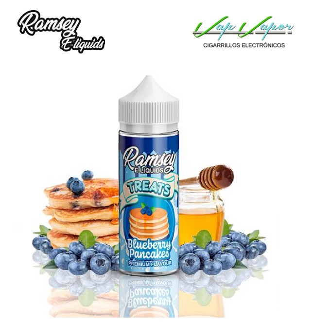 Ramsey Treats Blueberry Pancakes 100ml (0mg) Tortitas, Arándanos dulces,