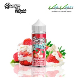 Ramsey Treats Strawberries and Cream 100ml (0mg) Fresas dulces, Vainilla