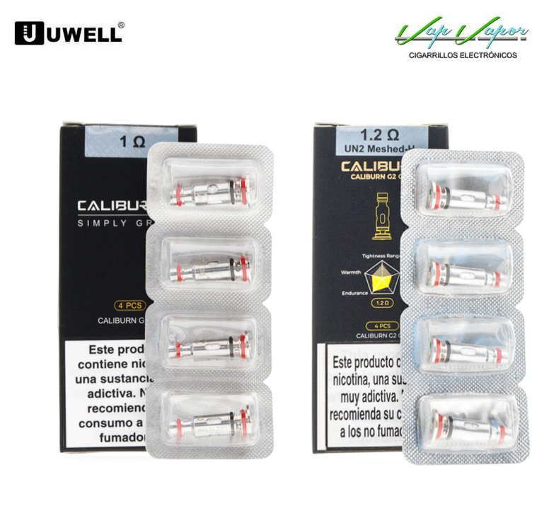 Coils Caliburn G, G2 y Koko Prime Uwell 0.8ohm / 1.0ohm / 1.2ohm ( 1 unidad)
