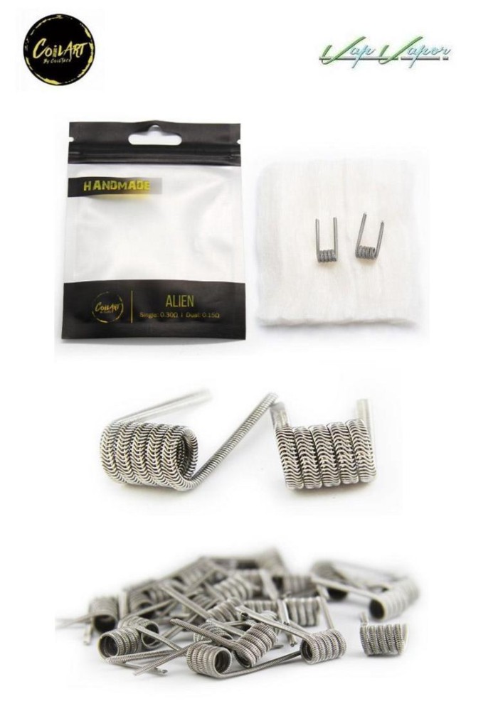 Pack 2 Alien handmade coils Coil Art 0.3mm