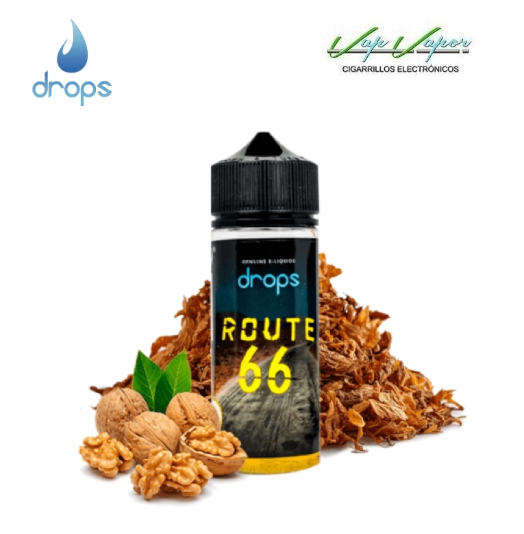 AROMA DROPS Route 66 16ml Longfill (en botella de 120ml) (Tabaco,Nueces) - Ítem1