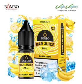 SALES Banana Max ICE Bar Juice by Bombo 10ml (0mg/5mg/10mg/20mg) Plátano dulce, cremoso, refrescante.