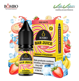 SALES Banana Strawberry ICE Bar Juice by Bombo 10ml (0mg/5mg/10mg/20mg) Plátano, Fresas, Frescor