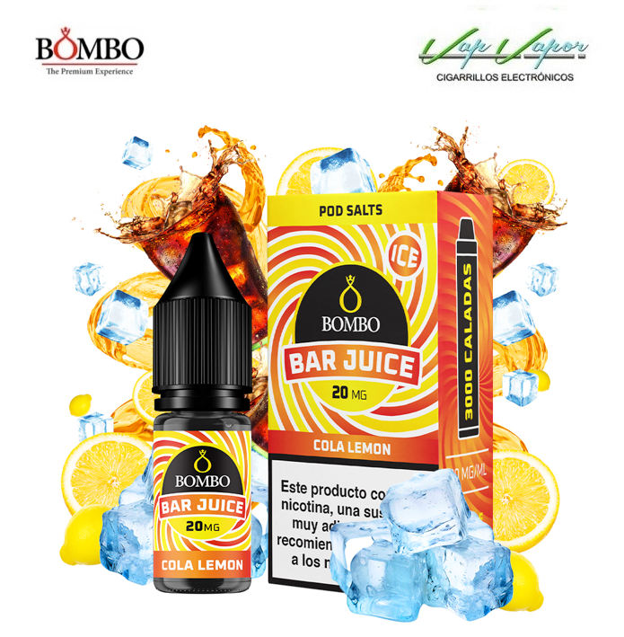 SALTS Cola Lemon ICE Bar Juice by Bombo 10ml (0mg/5mg/10mg/20mg) 