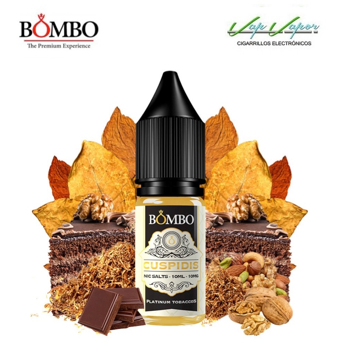 SALTS Cuspidis Platinum Tobaccos by Bombo 10ml (10mg/20mg) (50%VG/50%PG) Blond Tobacco, Nuts, Cake, Chocolate