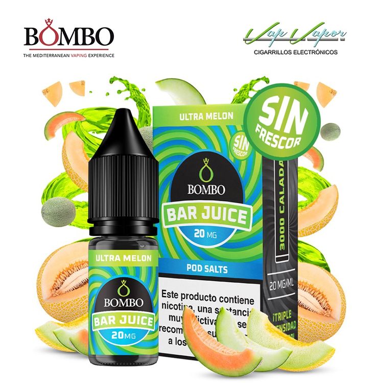 SALES Ultra Melon SIN FRESCOR Bar Juice by Bombo 10ml (10mg/15mg/20mg) Ultra Melon sin Frescor