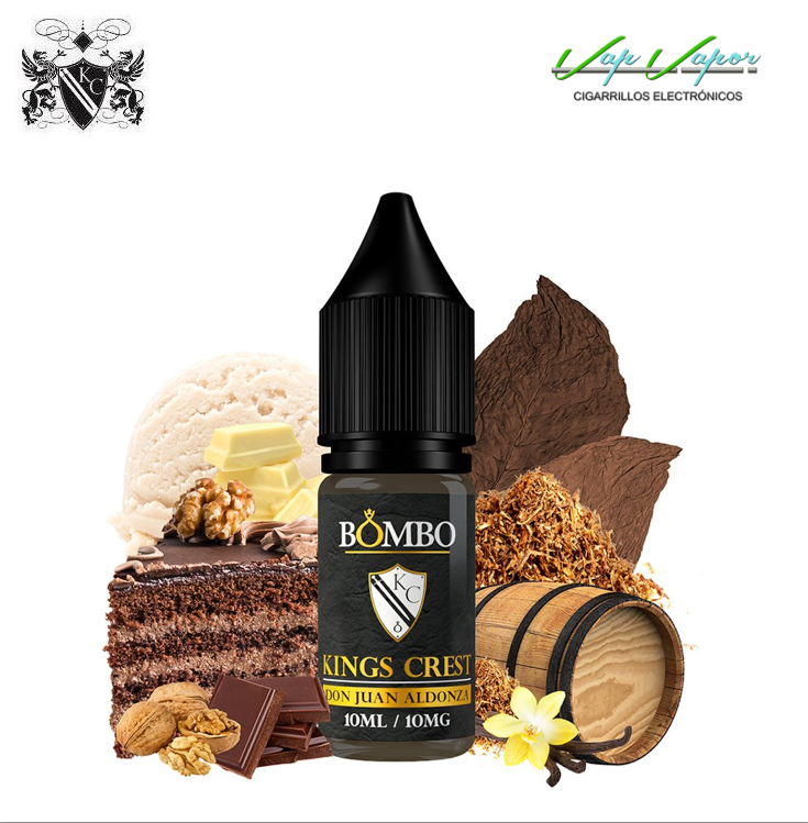 SALTS Don Juan ALDONZA 10ml (10mg/20mg) Kings Crest and Bombo (Chocolate Cake, Cookies, Butter, Cream, Tobacco, Vanilla)