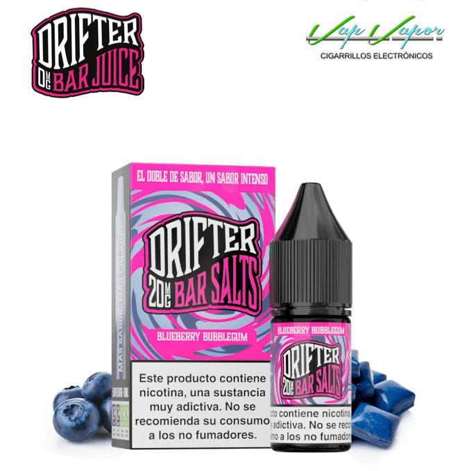 OFERTA!!! SALES Drifter BLUEBERRY BUBBLEGUM Bar Salts 10ml (0mg/5mg/10mg/15mg/20mg) chicle, arándanos