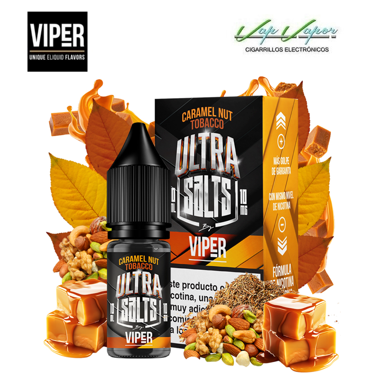 SALTS Caramel Nut Tobacco 10ml (0mg/10mg/20mg) Viper Nic Salts