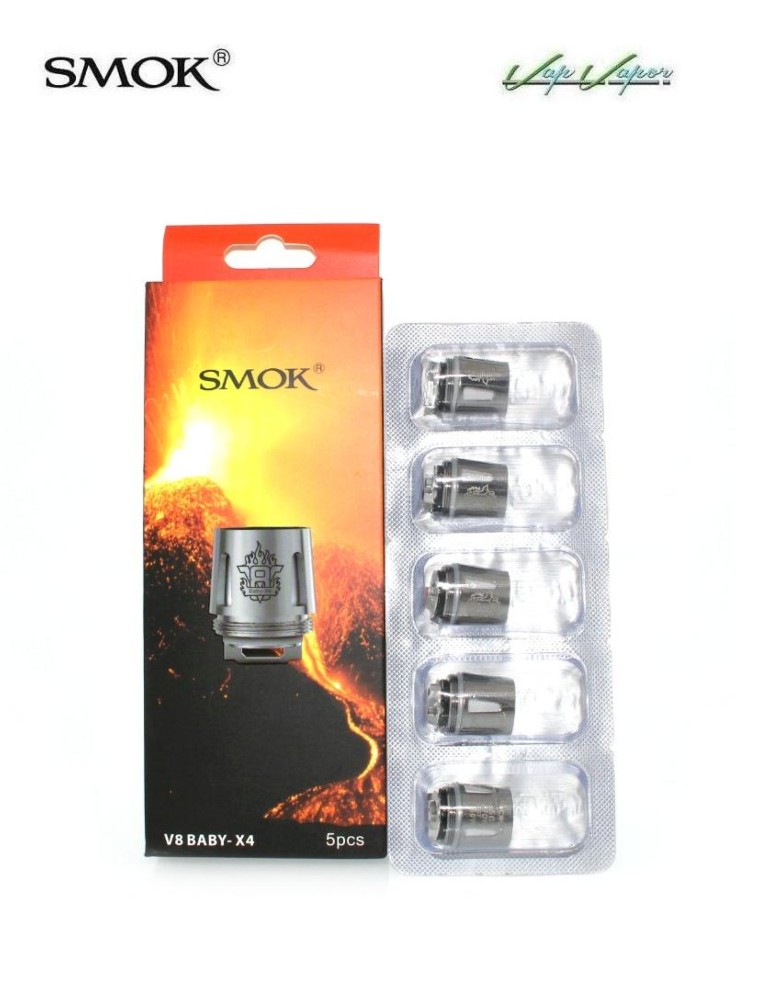 Resistencias Smok TFV8 Baby X4 quadruple core0.15 ohm