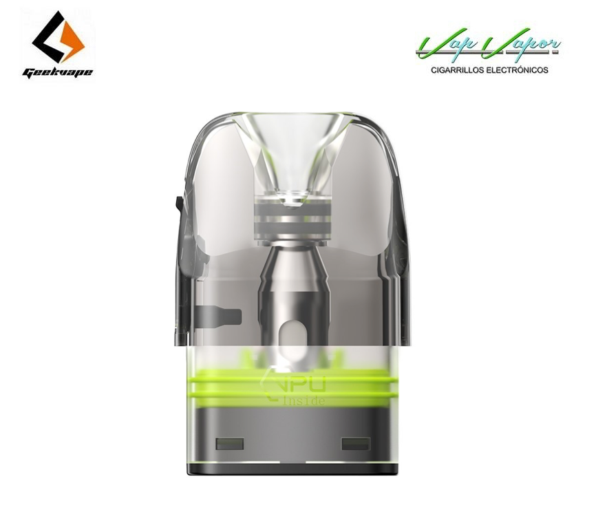 Pod Q 2ml Geek Vape 0.6/ 0.8/ 1.2 ohm (para Sonder Q y Wenax Q) SIDE FILL ( Rellenado Lateral)