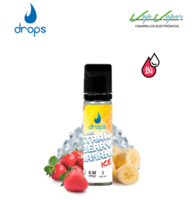 AROMA DROPS All in Strawberry Banana ICE 10ml (para hacer 60ml) con nicotina de 3mg/10mg/20mg Bar Juice