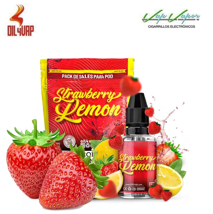 OFERTA!! SALES STRAWBERRY LEMON Pack 23ml/30ml (9mg/18mg) Oil4Vap (fresa, limón)