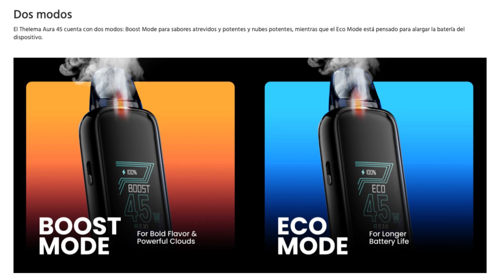 Thelema AURA 45W 1600mah Pod Lost Vape - Ítem8