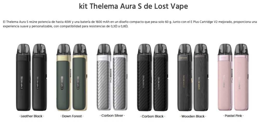 OFERTA!!! Thelema AURA S 40W 1600mah Pod Lost Vape - Ítem2