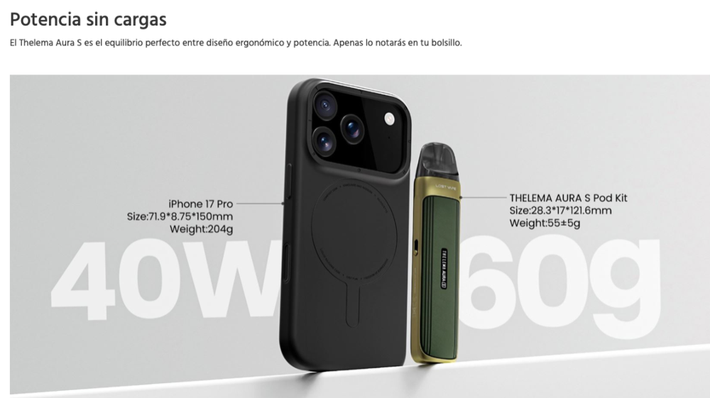 OFERTA!!! Thelema AURA S 40W 1600mah Pod Lost Vape - Ítem4