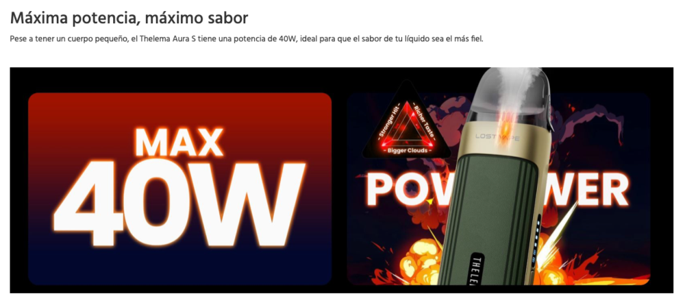 OFERTA!!! Thelema AURA S 40W 1600mah Pod Lost Vape - Ítem5