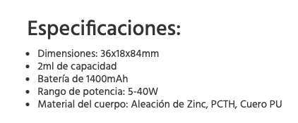 Thelema Elite 40W 1400mah Pod Lost Vape - Ítem10