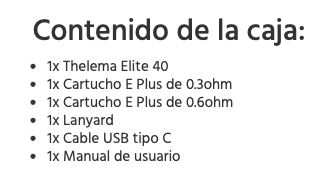 Thelema Elite 40W 1400mah Pod Lost Vape - Ítem12