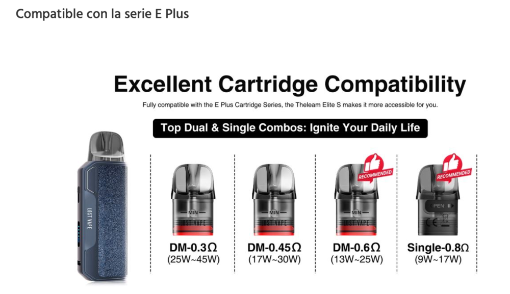 Thelema ELITE S 40W 1400mah Pod Lost Vape - Ítem5
