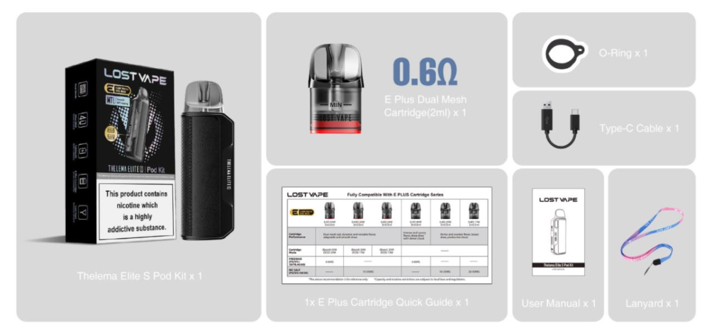 Thelema ELITE S 40W 1400mah Pod Lost Vape - Ítem11