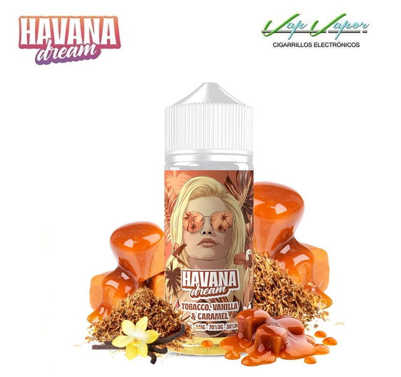 Havana Dream Tobacco, Vanilla, Caramel 100ml (0mg) 