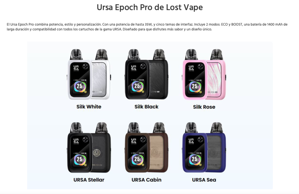 Ursa EPOCH PRO 1400mah 35W Lost Vape - Ítem2