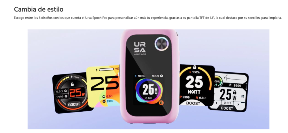 Ursa EPOCH PRO 1400mah 35W Lost Vape - Ítem4