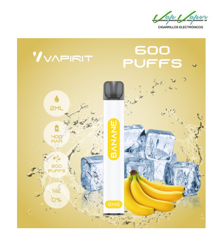 OFERTA BLACKFRIDAY!!! Pod Desechable BANANA (Banane) (0mg) 600CALADAS 2ml 400mah Vapirit