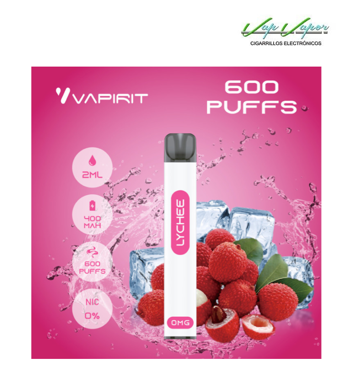 OFERTA!!! Pod Desechable LYCHEE (0mg) 600CALADAS 2ml 400mah Vapirit